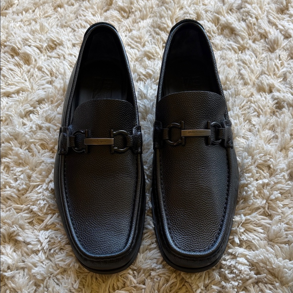 Men's Ferragamo Grandioso Gancini Bit Leather Loafers